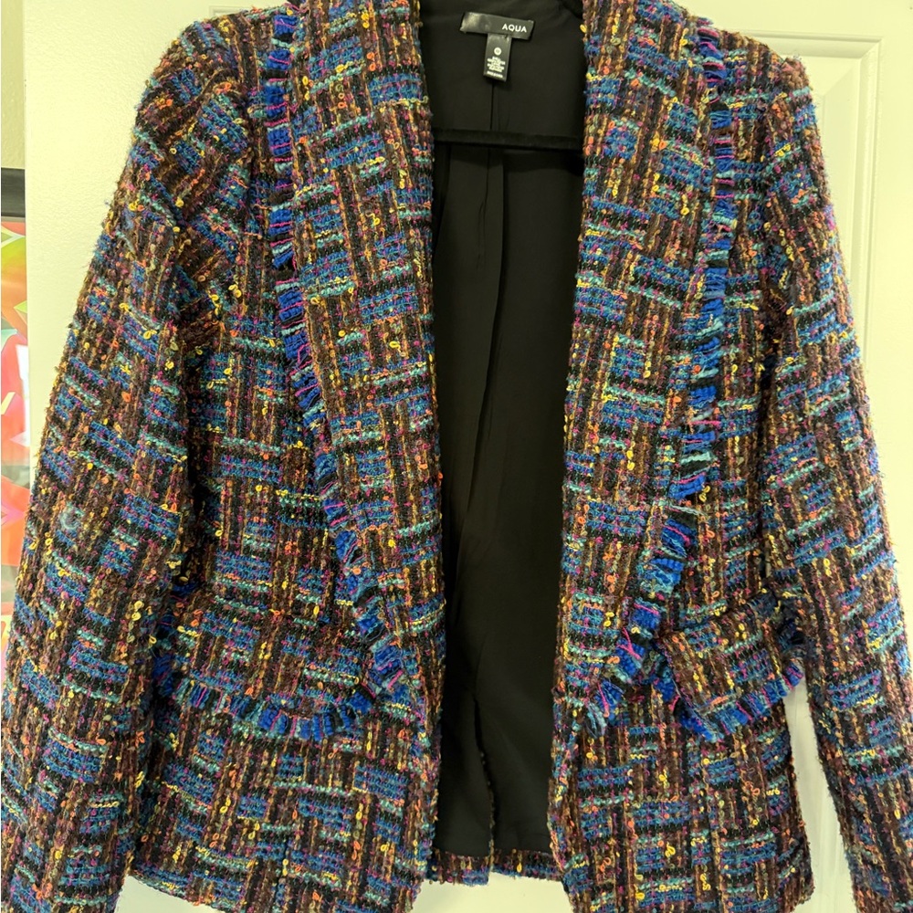 Aqua Multicolor Tweed Jacket